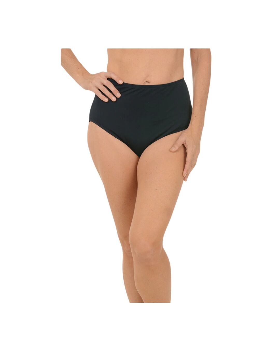 Maxine of Hollywood Black Swimsuit Bottom NWT Tummy Control Size 16